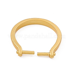 Rack Plating Brass Open Cuff Ring Settings&nbsp;KK-G455-15MG