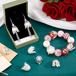 10Pcs Brass Bead Caps&nbsp;KK-PH0015-28S