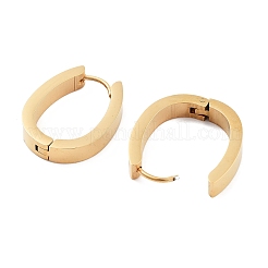 イオンプレーティング（IP）304ステンレススチール＆天然シェルフギーフープピアス（女性用）  316サージカルステンレススチール製耳ピン付き  ゴールドカラー  20.5x4mm&nbsp;EJEW-C096-27A-G