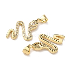 Brass Micro Pave Cubic Zirconia Pendants&nbsp;KK-L243-29G-09