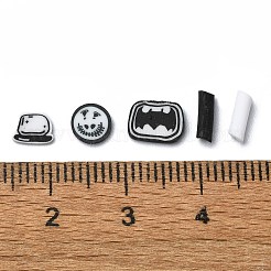 ハロウィーンをテーマにした手作りポリマー粘土のカボション  コウモリ/頭蓋骨/ボトル/柱  混合図形  5~6x2~6x1mm  約31250個/1000g&nbsp;CLAY-M005-18
