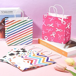 12Pcs 6 Colors Print Paper Packing Tote Bags&nbsp;CARB-FS0001-05