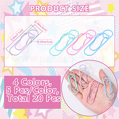 20Pcs 4 Colors Iron Pen Clips&nbsp;OFST-SZ0001-07