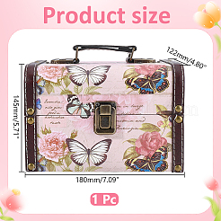 1Pc Butterfly Printed PU Leather Treasure Chest Boxes for Trinkets&nbsp;CON-WR0001-21