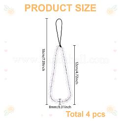 Glass Rondelle Beaded Mobile Straps&nbsp;HJEW-GO00058