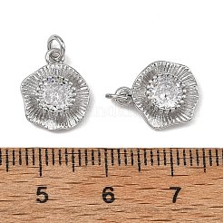 SHEGRACE Brass Pave Clear Cubic Zirconia Charms&nbsp;XGRQ4D681-659P