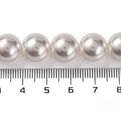 Baking Paint Pearlized Glass Pearl Round Bead Strands&nbsp;X-PEAR-H019-02E-04