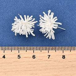 Brass Micro Pave Clear Cubic Zirconia Stud Earrings&nbsp;EJEW-S270-04S
