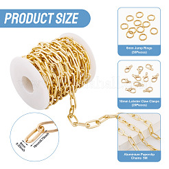DIY Aluminium Paperclip Chains Bracelets/Necklaces Making Kit&nbsp;DIY-TA0012-91G