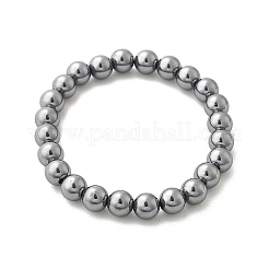 テラヘルツ石ビーズストレッチブレスレット  ラウンド  2-1/4インチ（5.8cm）  ビーズ：8mm&nbsp;BJEW-L666-01D