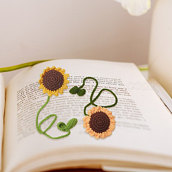2Pcs 2 Styles Sunflower Woolen Yarn Sunflower Costume Accessories Decorations&nbsp;DIY-DR0001-45