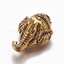 チベット風合金ビーズ  象  ミックスカラー  20x13.7x8mm  穴：1.8mm&nbsp;TIBEB-L003-03