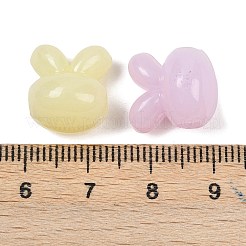 プラスチックビーズ  模造ゼリービーズ  兎  ミックスカラー  14x13x12mm  穴：4mm  574個/ 500g&nbsp;KY-B005-20