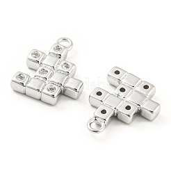 Brass Micro Pave Cubic Zirconia Charms&nbsp;KK-E090-36P