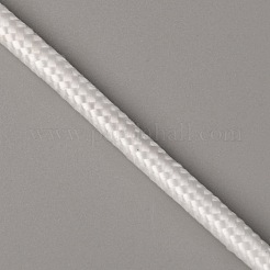 編み込みナイロン編み糸  ラウンド  ホワイト  5.5~6.5mm&nbsp;NWIR-WH0009-27D
