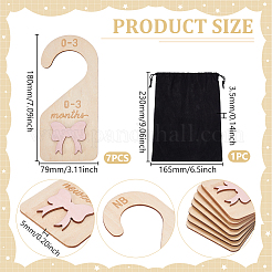 7Pcs MDF Closet Hanger Organizer&nbsp;AJEW-WH0752-034