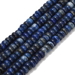 天然石ラピスラズリビーズ連売り  染め  ロンデル  4x1.5mm  穴：0.7mm  約155個/連  14.96''（38センチメートル）&nbsp;G-L635-A33-4x2mm-01