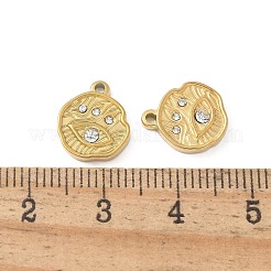304 Stainless Steel Rhinestone Pendants&nbsp;STAS-Z122-42G