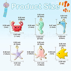 304ステンレススチールエナメルチャーム10個  ゴールドカラー  ミックスカラー  イルカ  12x9x2mm  穴：1mm&nbsp;STAS-YW0003-43A