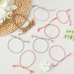 24Pcs 12 Colors Bohemian Braided Polyester Cord Bracelet Making&nbsp;MAK-SP0001-10