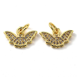 Rack Plating Brass Micro Pave Cubic Zirconia Charms&nbsp;KK-D036-03G