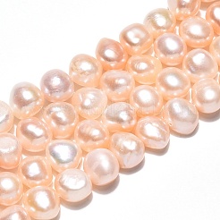 Natural Cultured Freshwater Pearl Beads Strands&nbsp;PEAR-N014-08H-02