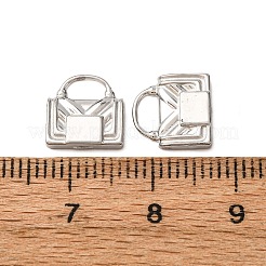 304ステンレススチールチャーム  ステンレス鋼色  バッグ  9.5x9.5x2mm  穴：2.5x4.8mm&nbsp;STAS-Z167-02P-04