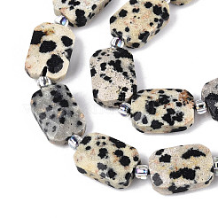 Natural Dalmatian Jasper Beads Strands&nbsp;G-T139-84