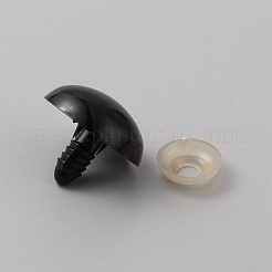 レジン人形の目  クラフトアイ  工芸用  かぎ針編みのおもちゃとぬいぐるみ  ラウンド  ブラック  21x24mm&nbsp;FIND-TAC0011-91J