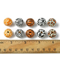 40Pcs 5 Colors Wood European Beads&nbsp;WOOD-FS0001-20