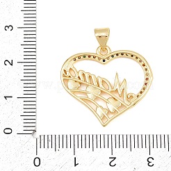 Brass Micro Pave Cubic Zirconia Pendants&nbsp;KK-D232-14G
