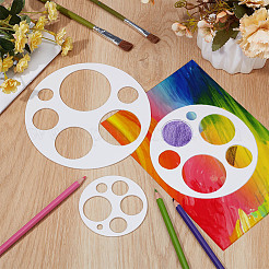 3Pcs Geometric Acrylic Drawing Painting Stencils&nbsp;AJEW-BC0009-45B