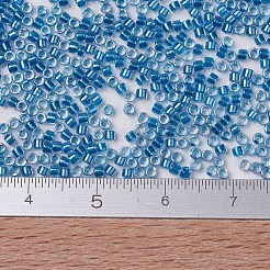 MIYUKIデリカビーズ  シリンダー  日本製シードビーズ  11/0  （db0905)スパークリングブルーライニングクリスタル  1.3x1.6mm  穴：0.8mm  約20000個/袋  100 G /袋&nbsp;SEED-J020-DB0905
