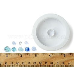 DIY 丸型アクリルビーズブレスレット作成キット  ミディアムターコイズ  6~10x0.8~10mm  穴：1.5~2mm&nbsp;DIY-FS0007-02A