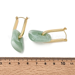 304 Stainless Steel Resin Hoop Dangle Earrings&nbsp;SA-CBA0141-01G