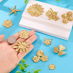11Pcs 11 Styles 304 Stainless Steel Pendants&nbsp;STAS-TA0003-22