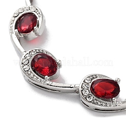 Platinum Alloy Teardrop Link Chain Bracelets&nbsp;LS-BJEW-A005-01C