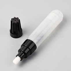 プラスチック製の詰め替え可能な油絵の具ペンブラシ  DIY家具の岩絵用  石  セラミック  linellae輪郭描写  透明  13.25cm&nbsp;DIY-H137-01A