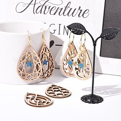 Unfinished Hollow Wood Big Pendants&nbsp;WOOD-X0004-15