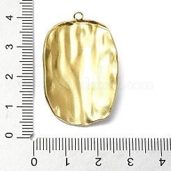 イオンプレーティング（IP）304ステンレスペンダント  18KGP本金メッキ  オーバル  39x23.5x2mm  穴：1.8mm&nbsp;STAS-B058-22G-01