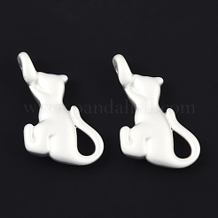 合金ペンダント  猫の形  マットシルバーカラー  23x20x4mm  穴：4x2mm&nbsp;FIND-B038-18MS