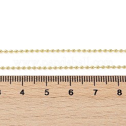 女性用真鍮ボールチェーンネックレス  カドミウムフリー＆鉛フリー  18KGP本金メッキ  17.52インチ（44.5cm）&nbsp;NJEW-P265-13G