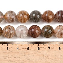 Natural Multilayer Lodolite Quartz Beads Strands&nbsp;G-Z133-A02-12mm-02