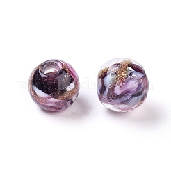 Handmade Gold Sand Lampwork Beads&nbsp;LAMP-T006-10A