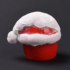 クリスマステーマ樹脂ディスプレイ装飾  家の装飾のための  写真の小道具  ドールハウス用家具  クリスマスハウス  レッド  38.2x45x36.5mm&nbsp;RESI-H141-34
