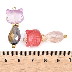 8Pcs Electroplate Glass Pendants&nbsp;PALLOY-JF03241