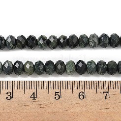 天然カンババジャスパービーズ連売り  多面カット  ロンデル  5.5~6.5x4.5mm  穴：1mm  約91~94個/連  15.35''（39cm）〜15.43''（39.2cm）&nbsp;G-D344-A06