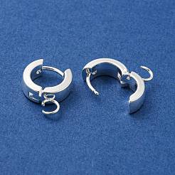 201 Stainless Steel Huggie Hoop Earrings Findings&nbsp;STAS-A167-01R-S