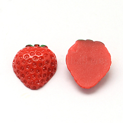 ストロベリーレジンデコデンカボション  模造食品  レッド  20x18x7mm&nbsp;X-CRES-R183-09