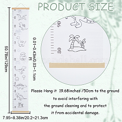 Dinosaur Pattern Removable Height Chart for Kids&nbsp;AJEW-WH0165-72B